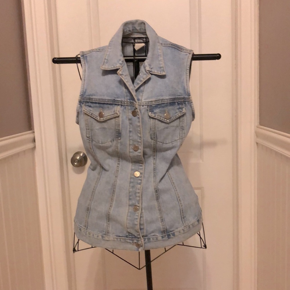 Early 1990”s long denim vest by Breaker